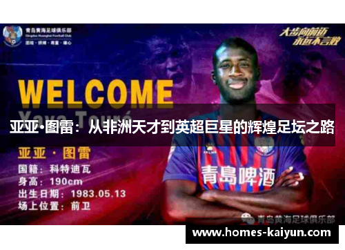 亚亚·图雷：从非洲天才到英超巨星的辉煌足坛之路