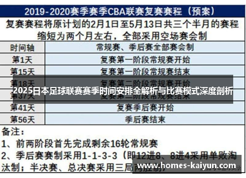 2025日本足球联赛赛季时间安排全解析与比赛模式深度剖析