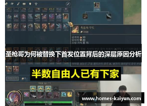 圣枪哥为何被替换下首发位置背后的深层原因分析